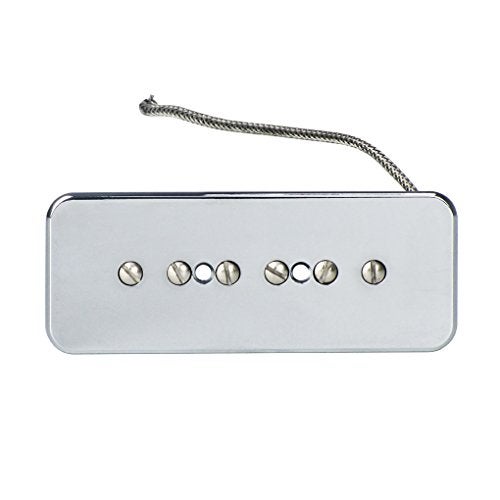 FLEOR Alnico 5 Single Coil Pickup Soap Bar Pickups Chrome P90 Neck & Bridge Pickup Set - Image 3
