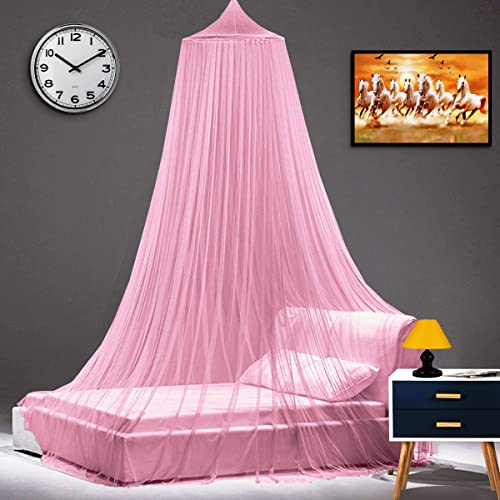 Next Day Art Double Bed Polyester Mosquito Net Portable Pop-Up Tent (Pink) - Image 1