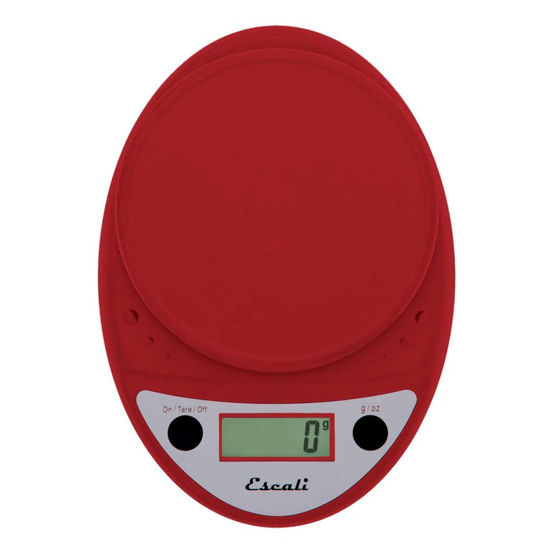 Escali Primo Digital Food Scale Multi-Functional Kitchen Scale and Baking Scale for Precise Weight Measuring and Portion Control, 8.5 x 6 x 1.5 inches, Warm Red - Image 2