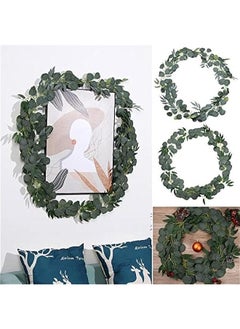 Generic 6.5ft Artificial Eucalyptus Garland Faux Silk Faux Silk Greenery Garland Ornament for Wedding Home Party Backdrop Wall Decor  - Image 4