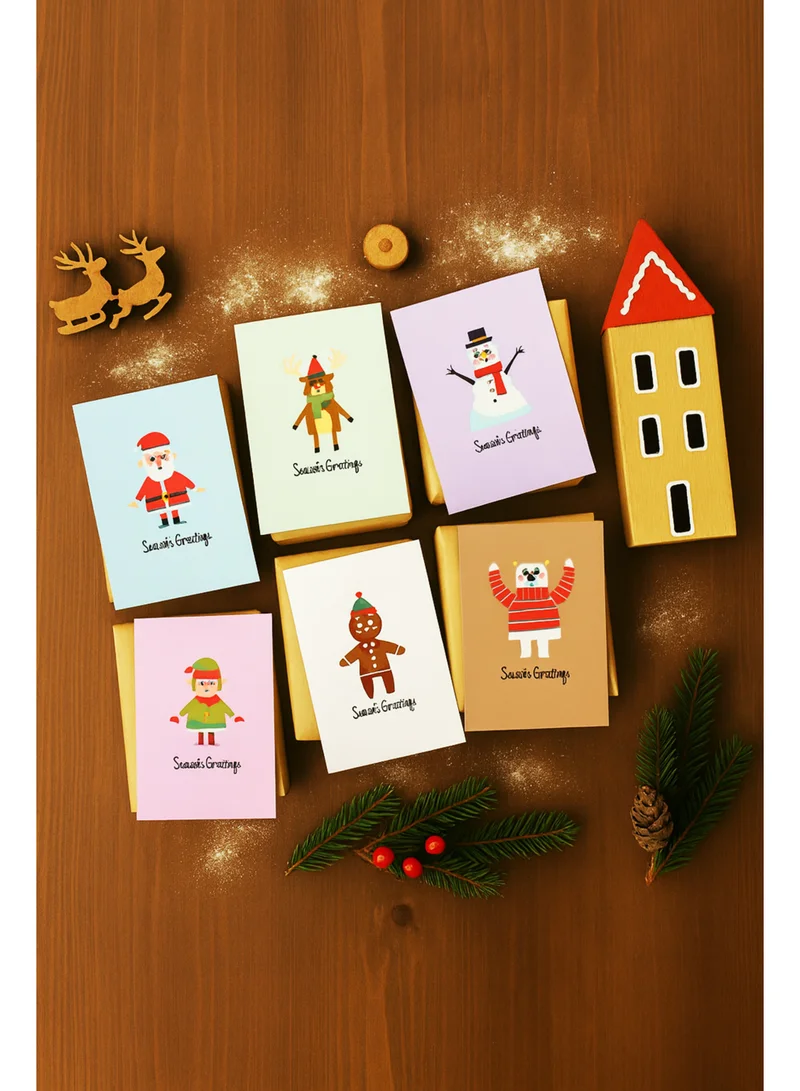 Share the Love Seasons Greetings, 6 Mini Greeting Card Pack