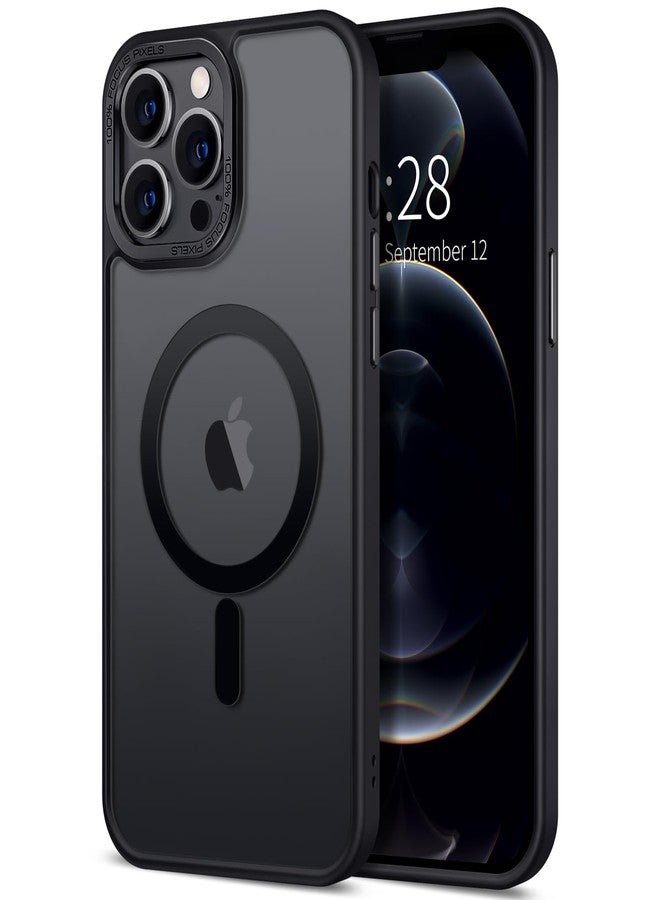 Hython Case for iPhone 12 Pro Case Magnetic Translucent Matte Phone Cases 6.1" [Compatible with MagSafe] Thin Slim Fit Shockproof Bumper Hard Protective Cover for Women Men Girls, Frosted Black - Image 1