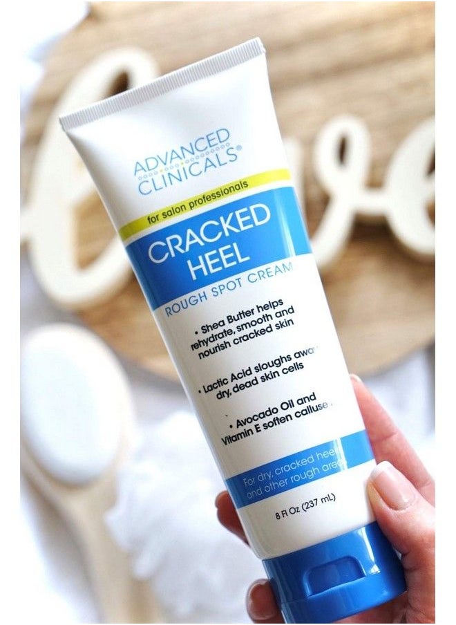 Advanced Clinicals Cracked Heel Foot Cream Moisturizer Lotion W Shea Butter Skin Care Moisturizing Cream Helps Heal Dry Cracked Heels Rough Spots Calluses & Dry Skin On Feet Large 8 Fl Oz  - Image 4