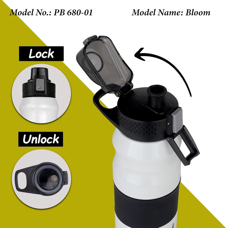 PROBOTT Probott Bloom 680ml Vacuum Insulated Flask Bottle, Stainless Steel Hot and Cold Water Bottles, White | Push Button Flip Top Cap | Leak Proof | Easy to Carry for Travel, Camping, Gym, Sports, Office  - Image 5