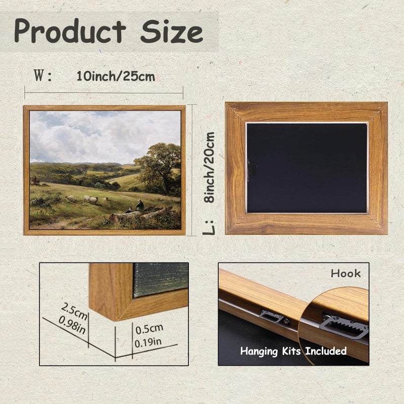 KBKBART مؤطرة الجدار الفني ديكور المطبخ خمر المطبخ الجدار المطبوعات Apple Life Farmhouse Decor Wall Art Rustic Watercolor Painting Sign Sign Canvas Art Prints for Room Room Room Room Gallery Vintage Pictures Decor - Image 2