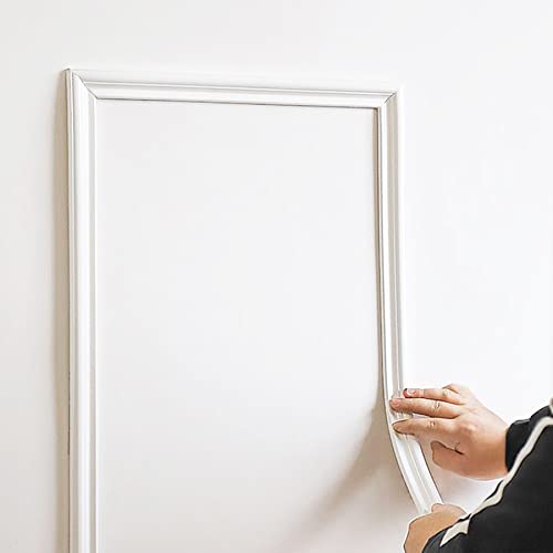 TriMold Peel and Stick Chair Rail Molding, Self-Adhesive Wall Trim for Home Decoration & Wall Protection, 3m x 4cm - Image 1