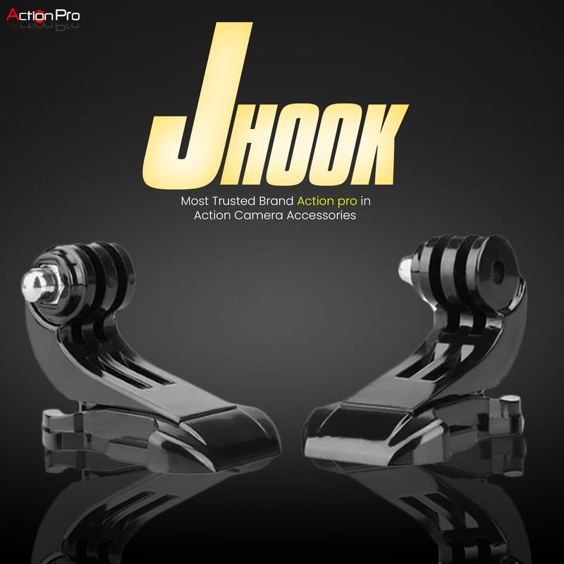 Action Pro Made in India Improved Tough J Hook Quick Release Buckle Mount Compatible with GoPro 13 12 11 10 9 8 7 6 5 4 /4k/Eken/AKASO/SJCAM/YI/DJI Insta 360 and Other Action Cameras (Pack of 2) - Image 2