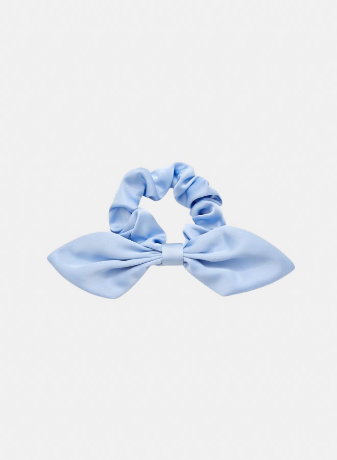 FOREVER 21 Ruched Satin Bow Hair Scrunchie  - Image 1