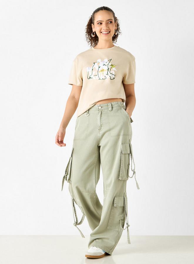 Kappa Printed T-shirt with Crew Neck and Short Sleeves - Image 2