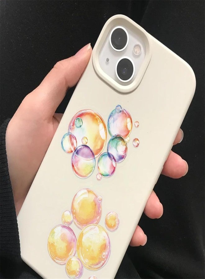 TARINI 50PCS Watercolour Bubble Stickers, Aesthetic Sticker for Journal Scrapbooking DIY DTF Craft, Decor Fit Water Bottles Notebooks Computers Photo Albums Diaries - Image 4
