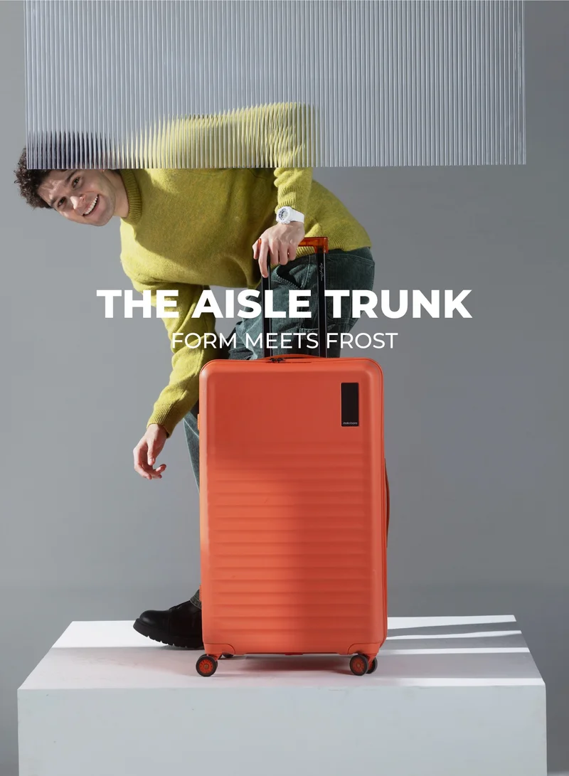 موكوبارا للتجارة ذ.م.م حقيبة سفر كبيرة من البولي كربونات المتين من ذا آيسل تشيك إن - لون برتقالي غبار النجوم