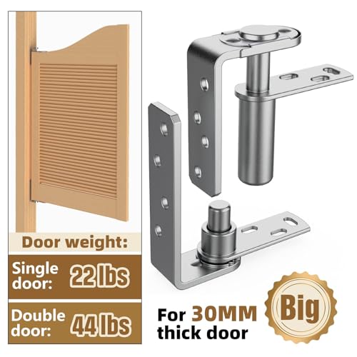 Dolenor Saloon Door Hinges, Double Action Spring Hinge Self Closing, Heavy Duty Swinging Door Hardware for Cafe Doors, Two Way Swing, 304 Stainless Steel (Big, Single Door 1 Pack) - Image 4