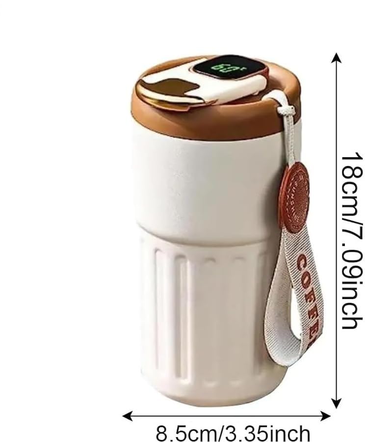 Deoxys Coffee CupInsulated Travel Coffee Mug Spill Proof Leak Proof Pobtable to Go Camping Stainless Steel Coffee Tumbler Reusable Coffee Cups with Lids Thermos for Hot and Cold Drink - Image 5