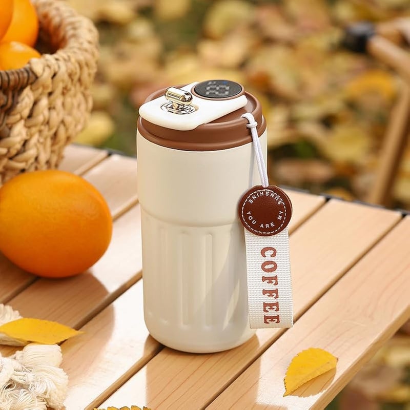 Deoxys Coffee CupInsulated Travel Coffee Mug Spill Proof Leak Proof Pobtable to Go Camping Stainless Steel Coffee Tumbler Reusable Coffee Cups with Lids Thermos for Hot and Cold Drink - Image 1