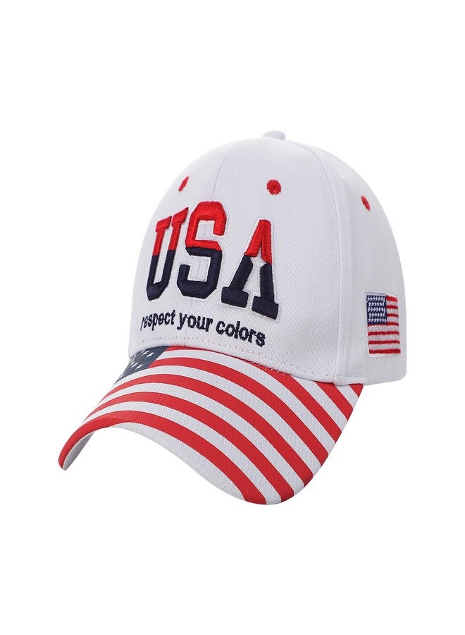 PURFUN Patriotic USA American Flag Baseball Caps for Men Women Teens, US Stars Stripes Flag Peaked Caps Breathable Soft Cotton Summer Sun Hats Wide Brim Adjustable Beach Camping Fishing Visor Hats Toppe - Image 2