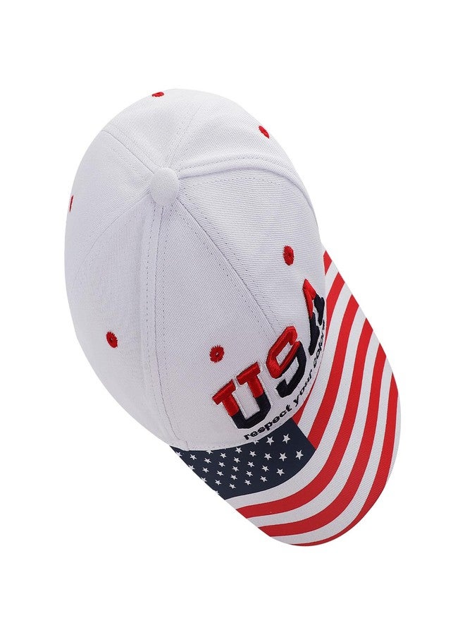 PURFUN Patriotic USA American Flag Baseball Caps for Men Women Teens, US Stars Stripes Flag Peaked Caps Breathable Soft Cotton Summer Sun Hats Wide Brim Adjustable Beach Camping Fishing Visor Hats Toppe - Image 5