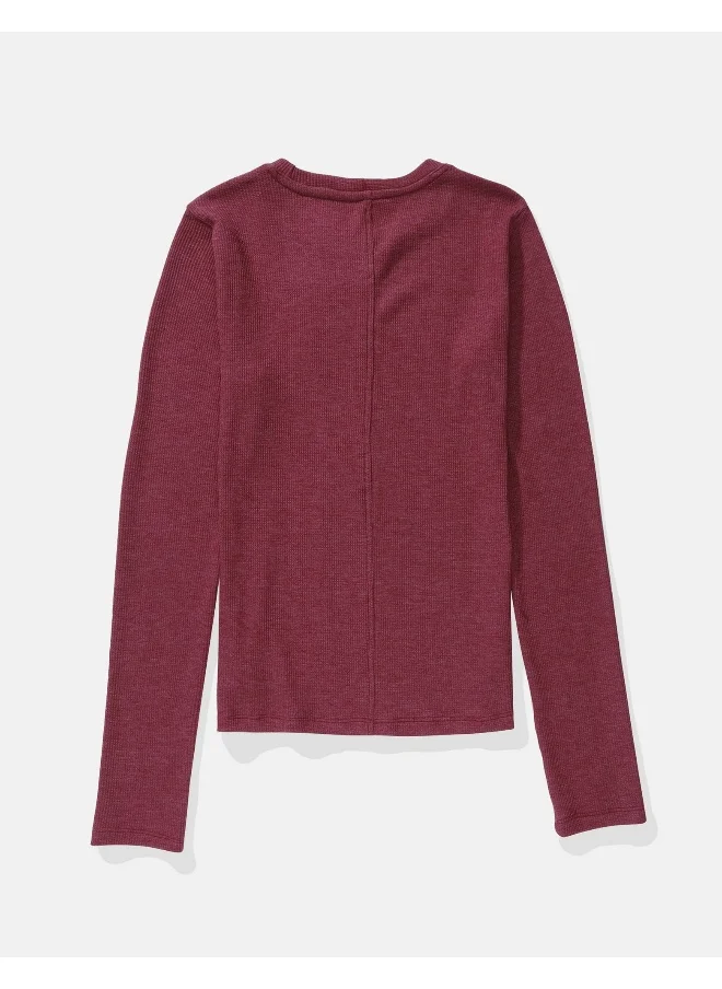 American Eagle Crew Neck Thermal T-Shirt