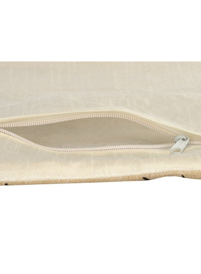 AEROHAVEN™ Set of 5 Multi Colored Decorative Hand Made Jute/Cotton Cushion Covers (20 x 20 Inch) - Image 4