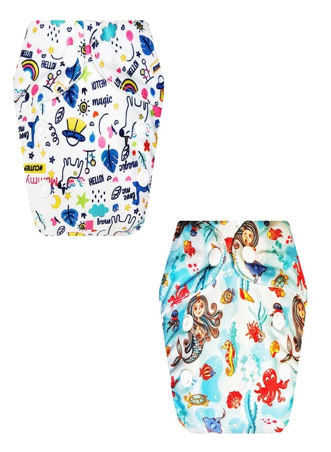 Dumbledo Premium Newborn Cloth Diaper with Integrated Soaker (Pack of 2) | Soft & Gentle | Breathable | Adjustable Snaps | Everyday Diapering Essential | 0 - 4 Months | Unisex Baby - Image 1