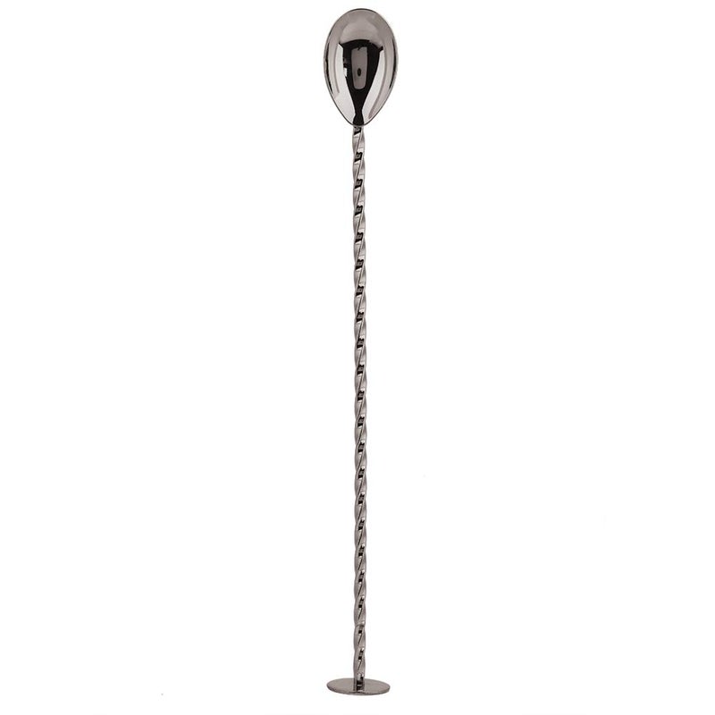 Flat Tail Ti Black Stainless Steel Cocktail Spoon for Mixed Drinks Iced Tea and Coffee - Image 3