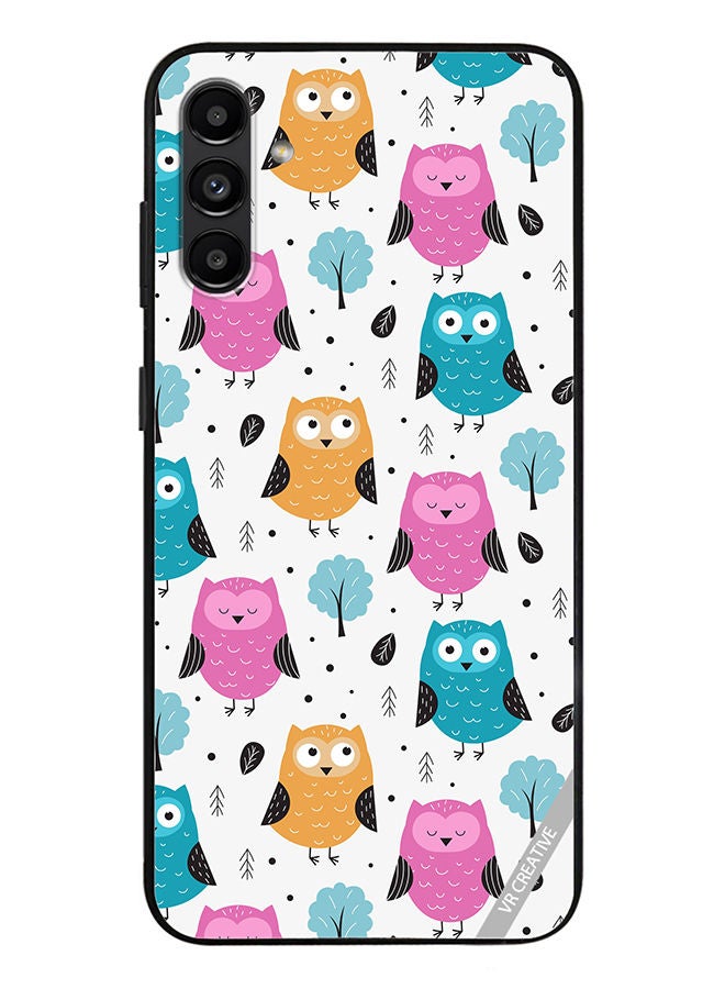 VR CREATIVE Protective Case Cover For Samsung Galaxy A13 5G Owls Seamless Pattern Design Multicolour - Image 1