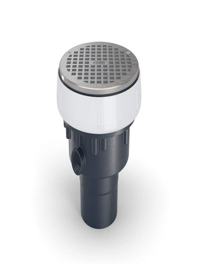 Zurn EZ-PV2-R6 - EZ PVC Slab on Grade Drain with 6" Nickel Bronze Strainer and 2" x 3" Outlet