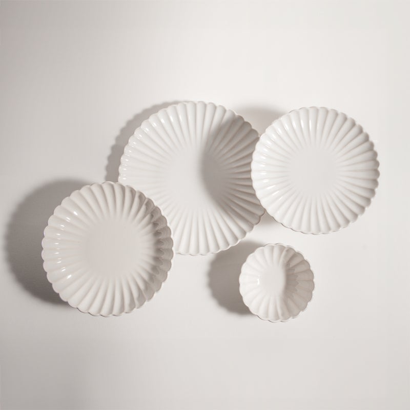 لا ميسا طقم سفرة بورسلان باللون الأبيض من لا ميسا 16 قطعة - Image 2