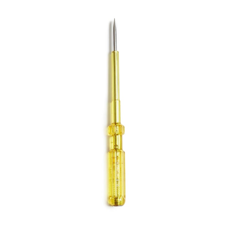 Taparia 818 Tester | Neon Glow Light | Yellow Colour | 200 mm | PVC Insulated Sleeve withstands upto 2000 V DC | Comfort Grip| Suitable for Electrical, Home, DIY and Professional - Image 4