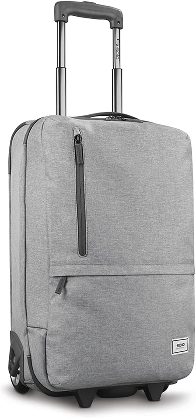 Solo New York Retreat CarryOn 22 2Wheel Upright Made from Recycled Materials Grey - Image 1