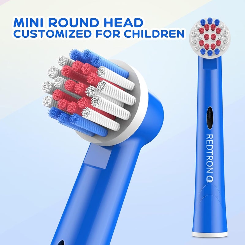 REDTRON 4 Pack Kids Toothbrush Heads for Oral B, Deep and Precise Cleaning Toothbrush Heads, Multi-Colourful Electric Brush Replacement Heads for Children - Image 5