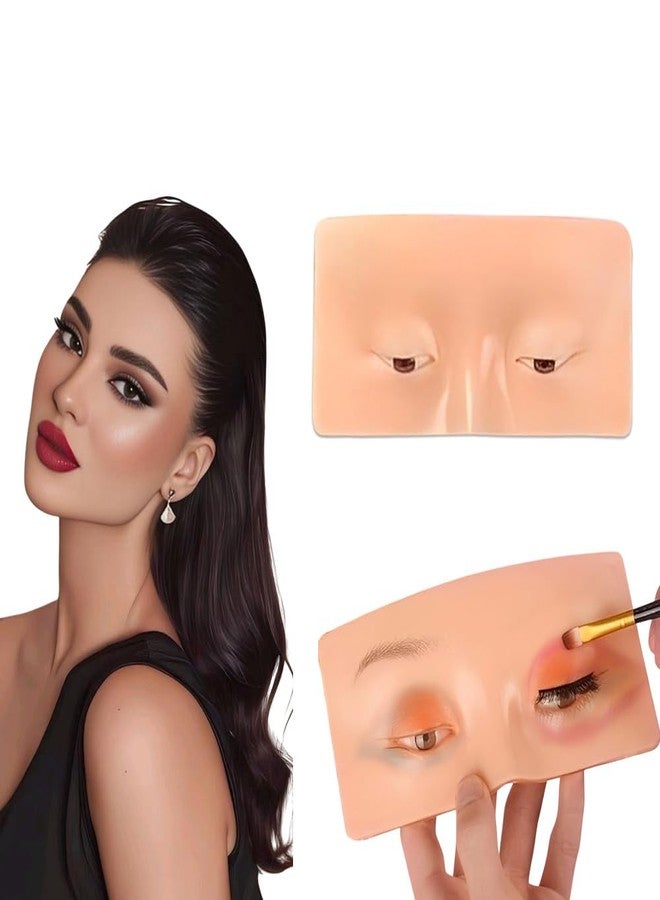 BLUSHIA Eye Make Up Practice Dummy | Make Up Practice Face Board | Silicon Make up Face Practice Skin Board | For Beginners and Make Up Artists (Pack of 1) - Image 2