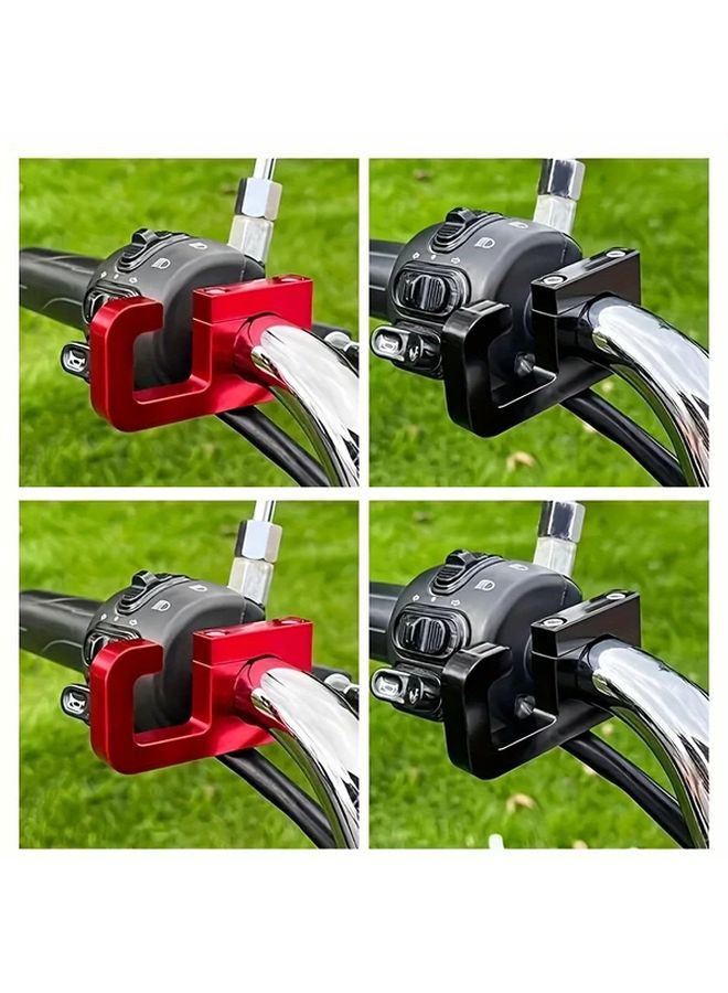 Black Universal Aluminum Alloy Motorcycle Helmet Hook Accessory Hanger Bike Gear Storage - Image 4