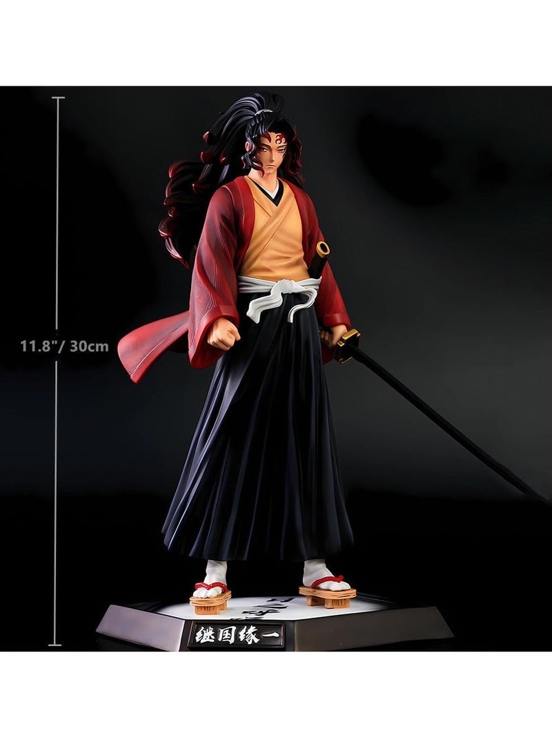 General Yoruichi No Yaiba Anime Statue Model Figure Monster Slayer Action Figures Ghost Slayer Anime Figure for Desktop Decoration Collection Red Black  - Image 2