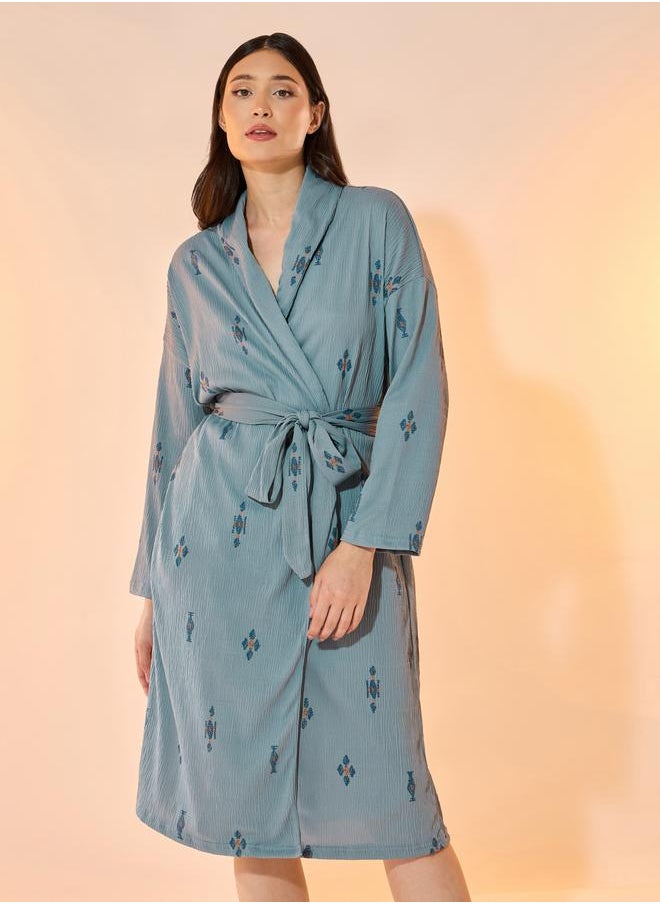 All Over Print Robe with Tie-Up Belt and Pockets - pzsku/ZF81DBA9EB2769BFA2F44Z/45/_/1738246102/875b8958-0c5b-404b-96bc-65841c583c5c