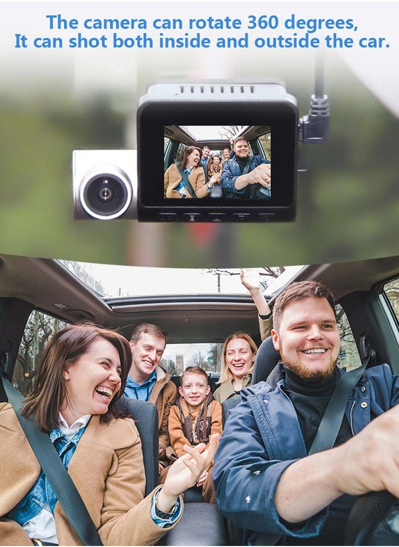 Viden - Dash Cam Front And Rear Dual Lens 16 Megapixel Built-In WiFi APP Connected 170 Degree Wide-Angle Lens Built-In 64GB Memory Card - Image 1