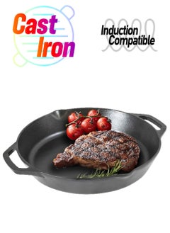 LODGE Dishwasher Safe Cast Iron Skillet Pan Black 5.7 x 37 x 32.1 cm L10SKL  - Image 1