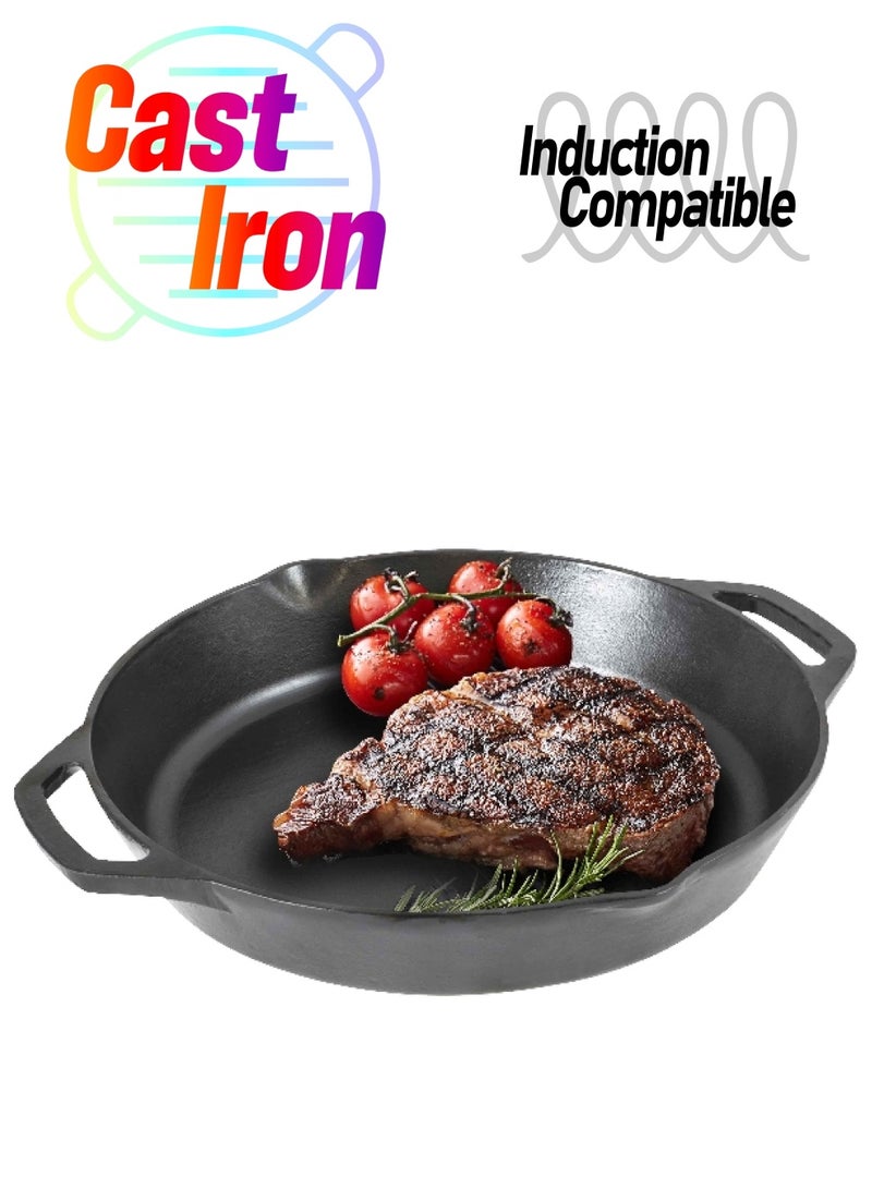 Lodge Dishwasher Safe Cast Iron Skillet Pan Black 5.7 x 37 x 32.1 cm L10SKL  - Image 1