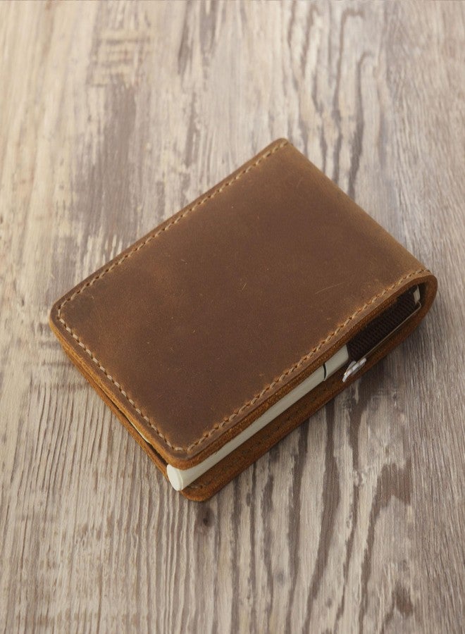 EXTRA STUDIO Genuine Leather Notebook Holder for 3" x 5" Top spiral Notebook, Leather Cover for Rite in the Rain Top Spiral Notebook 3" x 5" - Image 3