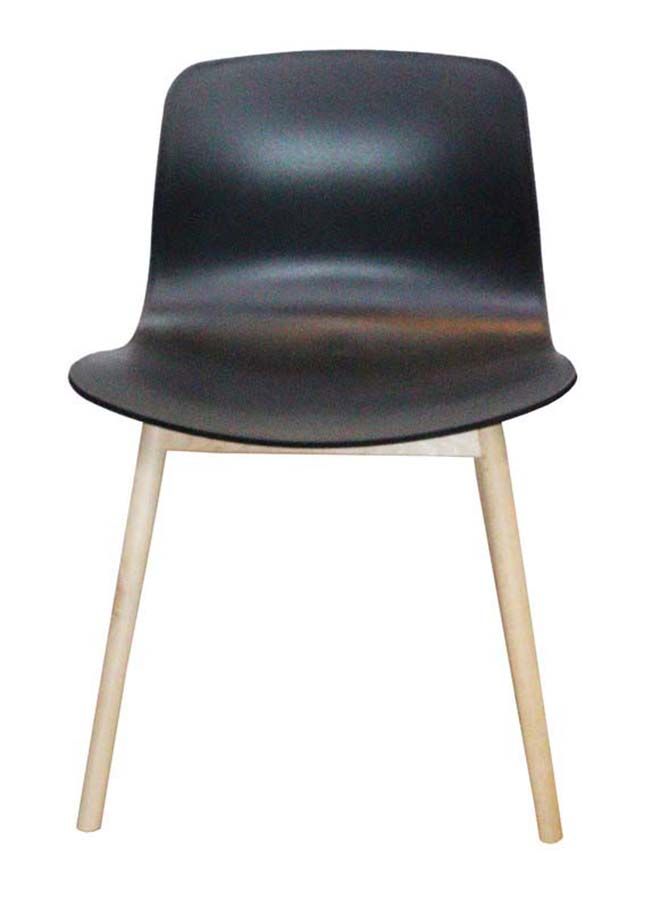 JILPHAR FURNITURE Short Bar Stool with Wooden Legs  - Image 2
