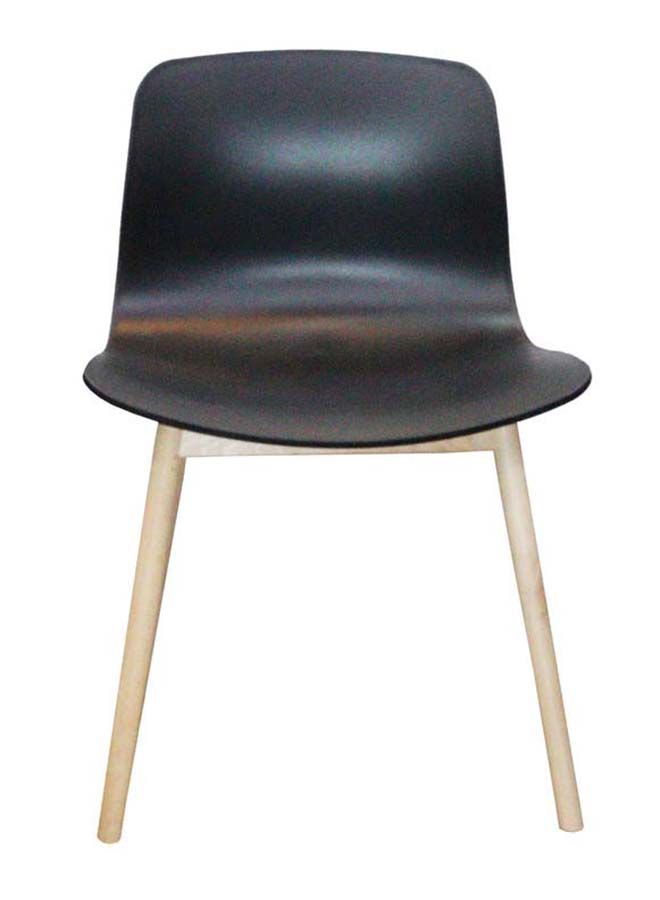 JILPHAR FURNITURE Short Bar Stool with Wooden Legs  - Image 1