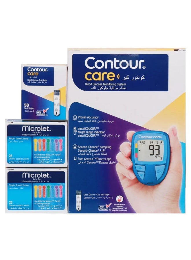 Ascensia Contour Care Blood Glucose Monitoring System Starter Kit