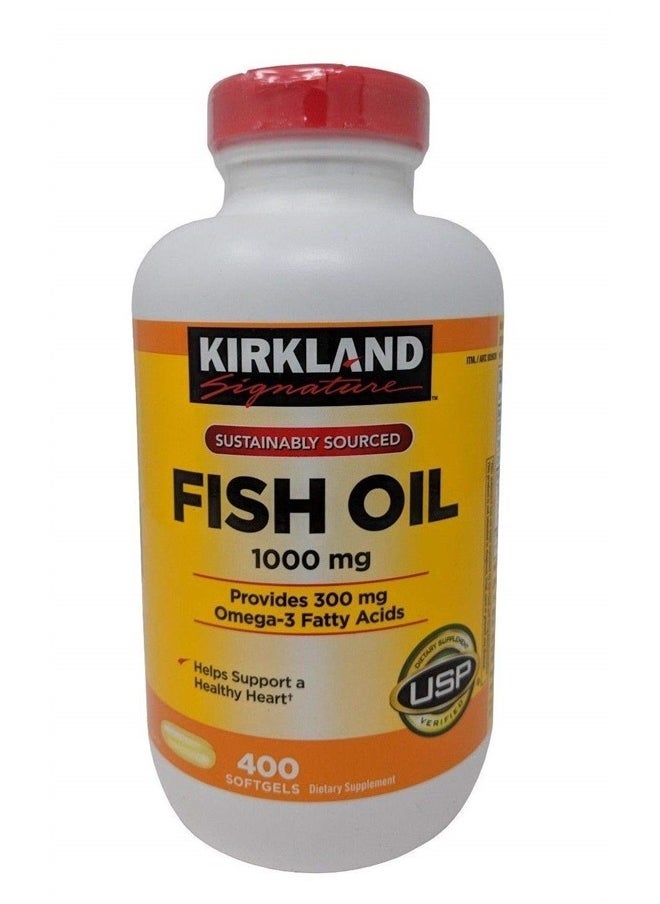 Kirkland Signature Fish Oil Concentrate with Omega-3 Fatty Acids, 400 Softgels, 1000mg  - Image 4