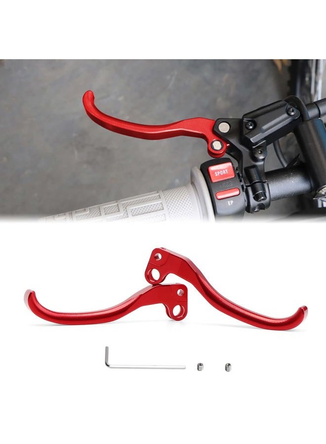 URLWALL Brake Clutch Lever Hand Levers, 2PCS Left & Right Aluminum Pivot Brake Clutch Levers, Compatible for Sur Ron Light Bee Segway X260 X160 Dirt Bike Enduro - Red - Image 1