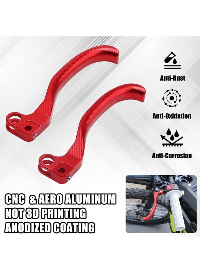 URLWALL Brake Clutch Lever Hand Levers, 2PCS Left & Right Aluminum Pivot Brake Clutch Levers, Compatible for Sur Ron Light Bee Segway X260 X160 Dirt Bike Enduro - Red - Image 4