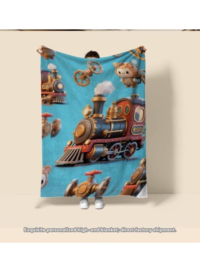 عام بطانية رقيقة من الفانيلا الكرتونية للأطفال والرضع (دافئة ومريحة، ومناسبة للنوم والألعاب) 70 سم * 100 سم - Image 3