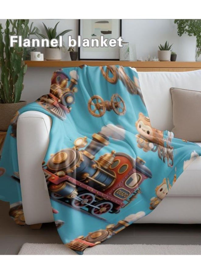 عام بطانية رقيقة من الفانيلا الكرتونية للأطفال والرضع (دافئة ومريحة، ومناسبة للنوم والألعاب) 70 سم * 100 سم - Image 1