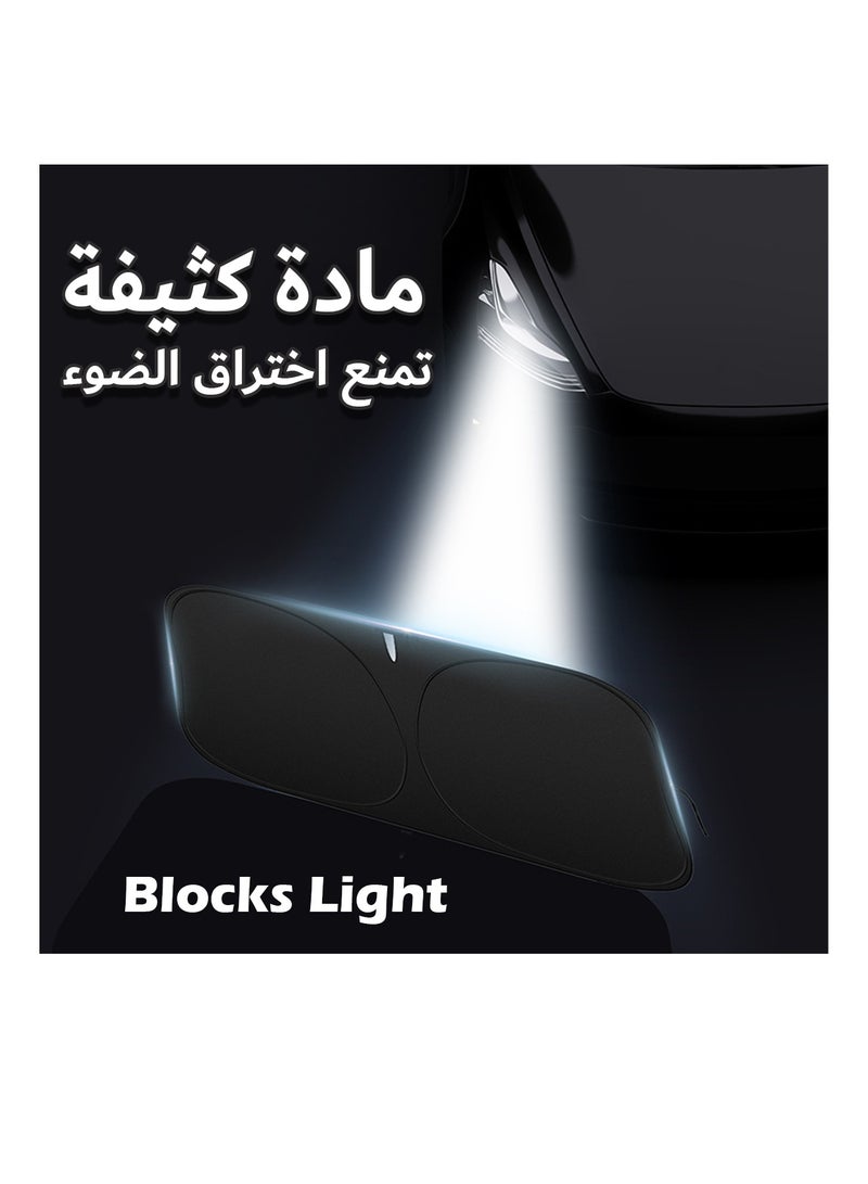 Car Windshield Sunshade, 6-Piece Set Foldable Sun Shade with Storage Bag, Keep Car Interior Cool Fit for Cars, Truck, SUV - Image 3