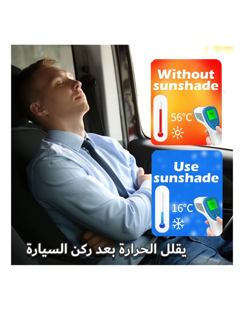 Car Windshield Sunshade, 6-Piece Set Foldable Sun Shade with Storage Bag, Keep Car Interior Cool Fit for Cars, Truck, SUV - Image 4