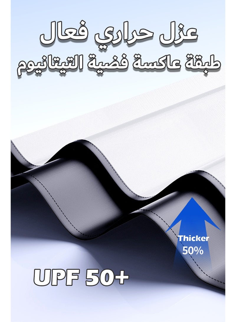 Car Windshield Sunshade, 6-Piece Set Foldable Sun Shade with Storage Bag, Keep Car Interior Cool Fit for Cars, Truck, SUV - Image 5