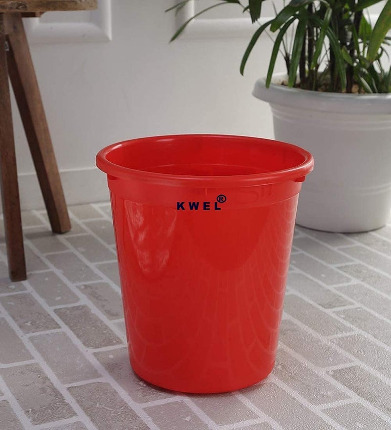 KWEL Plastic Open Smart Bin Dustbin 10 LTR, Pack of 3 (Multicolor) - Image 4